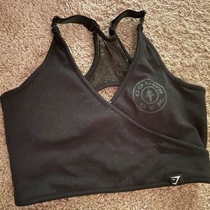 gym shark sports bra - black